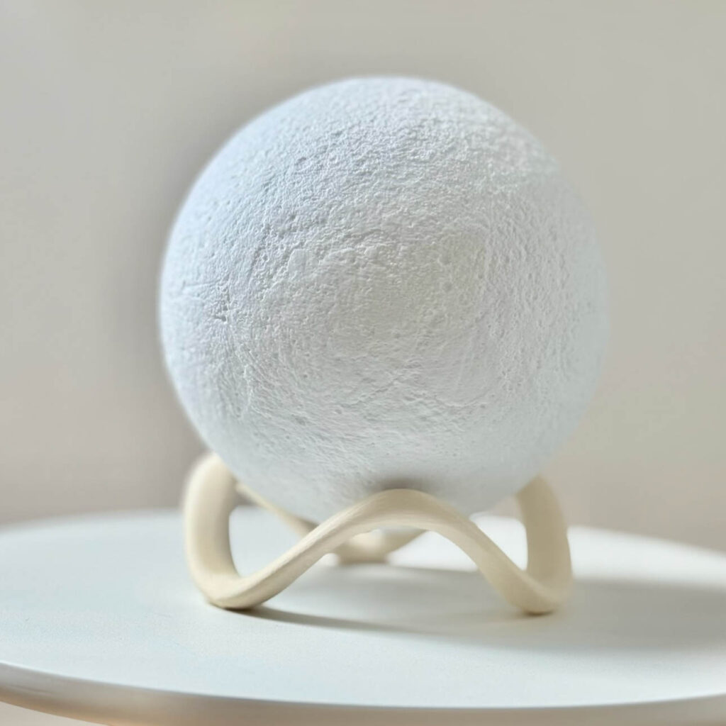 Lampka Luna White Organic Beige