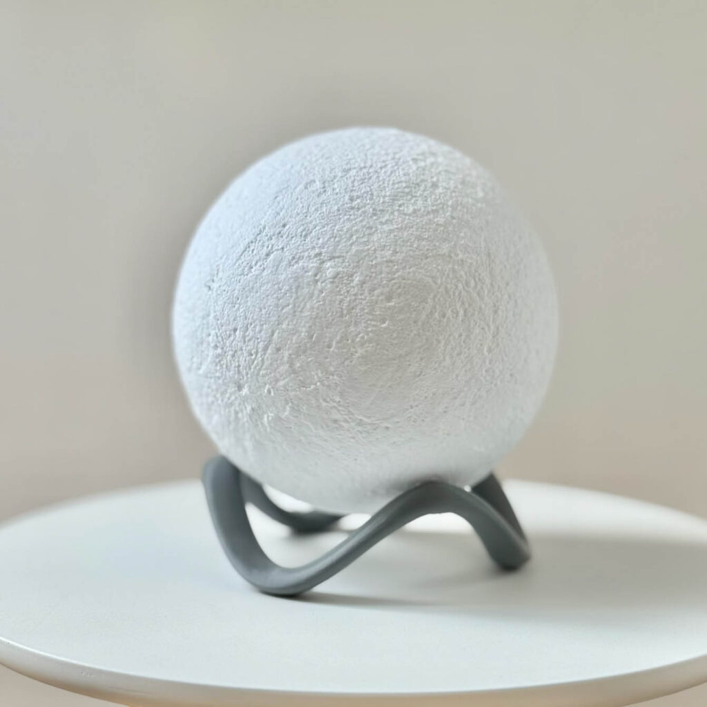 Lampka Luna White Organic Ash