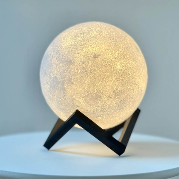Lampka Luna White Geometric Coal - obrazek 2