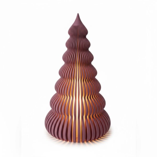 Choina migocząca LED 25cm, bordo - obrazek 2