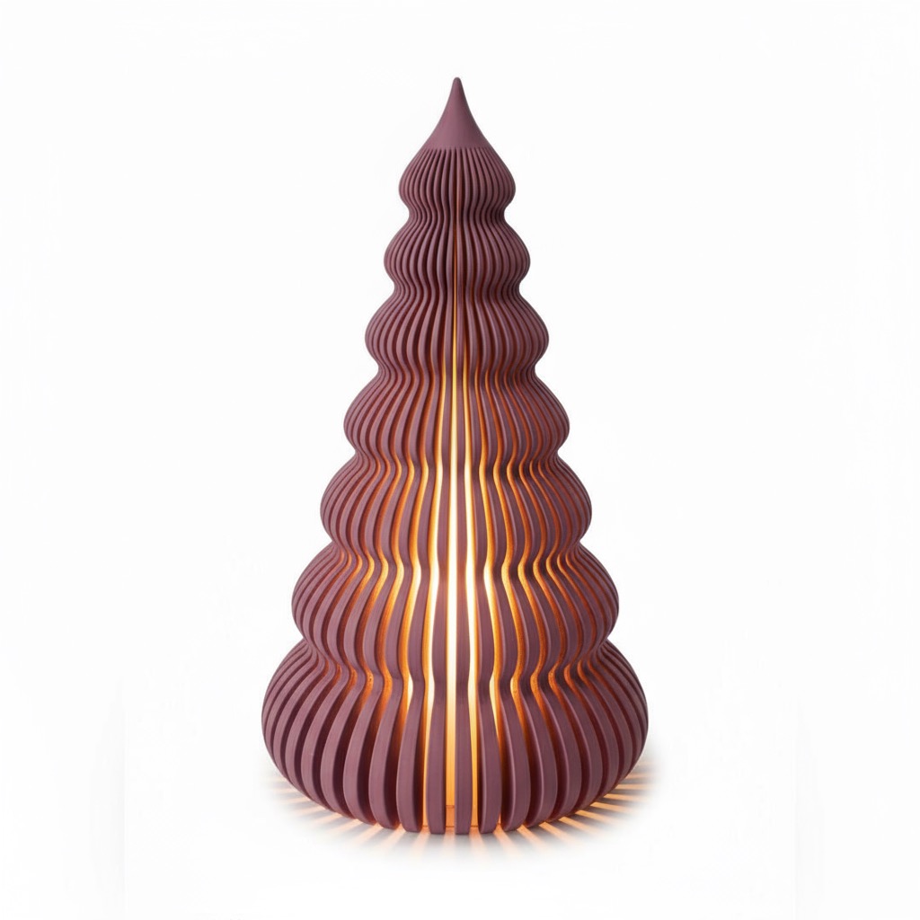 Choina migocząca LED 25cm, bordo - obrazek 2