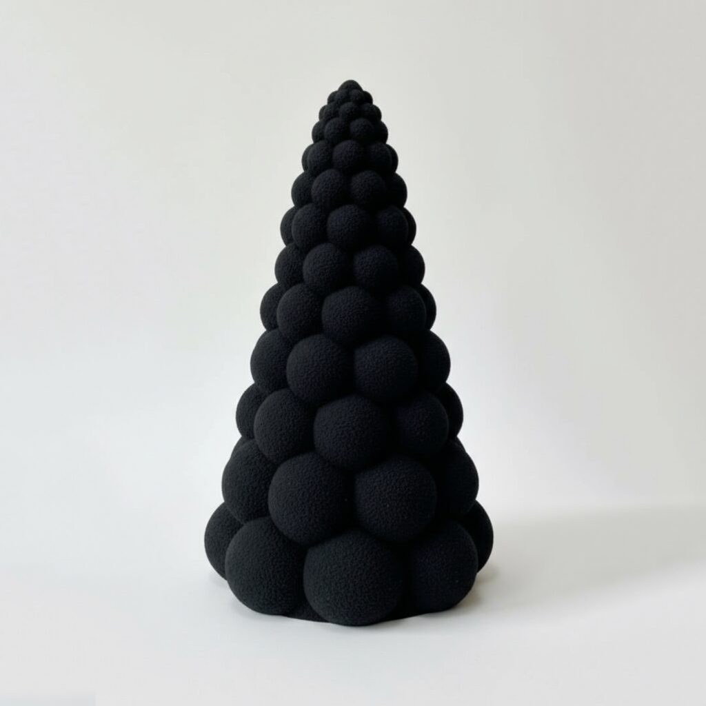 Choina Bombolina 25cm, tea light LED, czarna