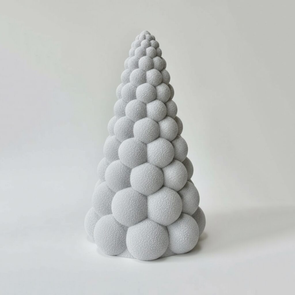 Choina Bombolina 25cm, tea light LED, szara