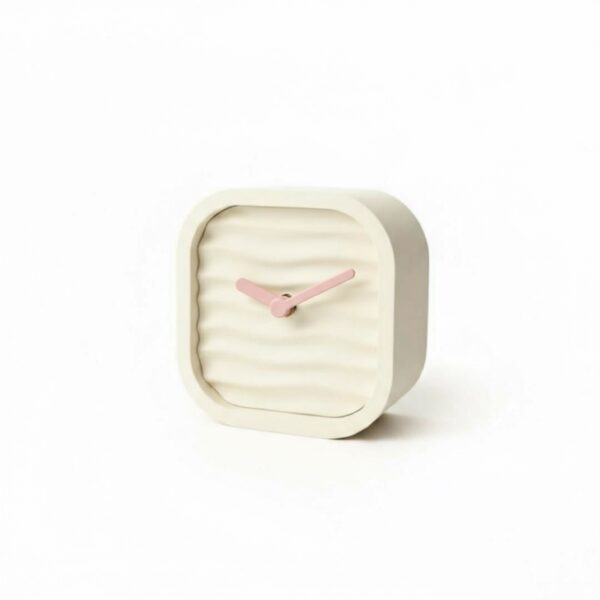 Kloczek - zegar stojący w fale, ivory/pink