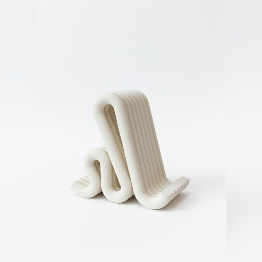 Stojak na telefon Fala - ivory