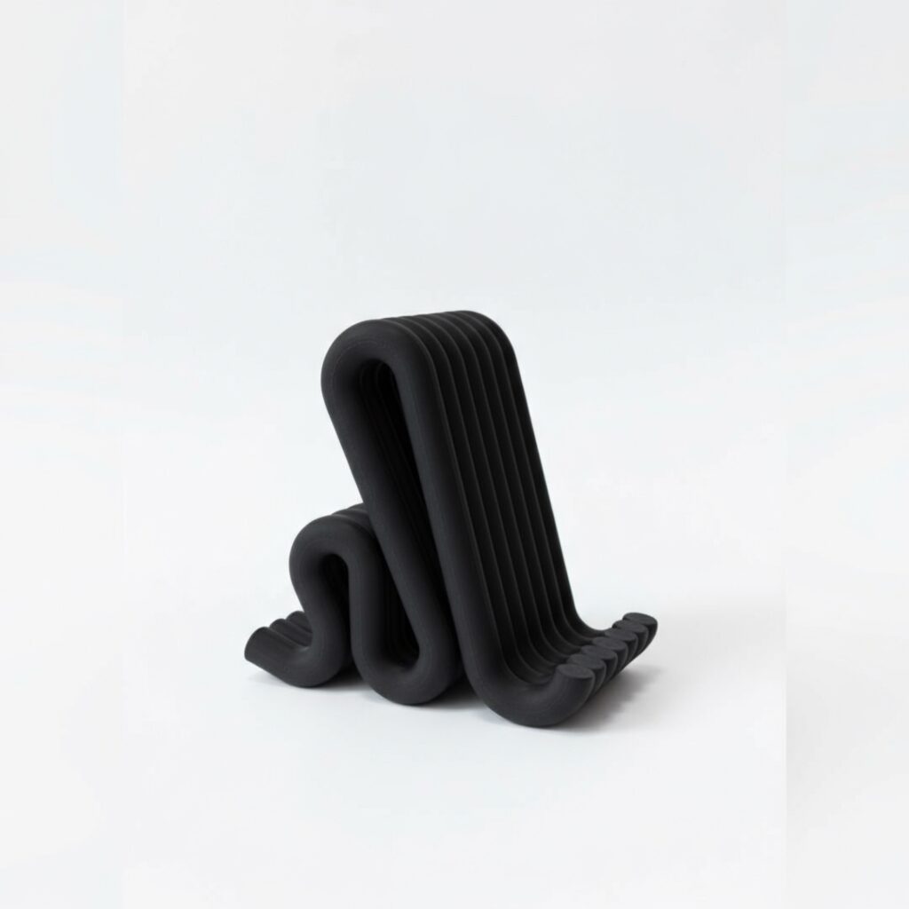 Stojak na telefon Fala - czarny