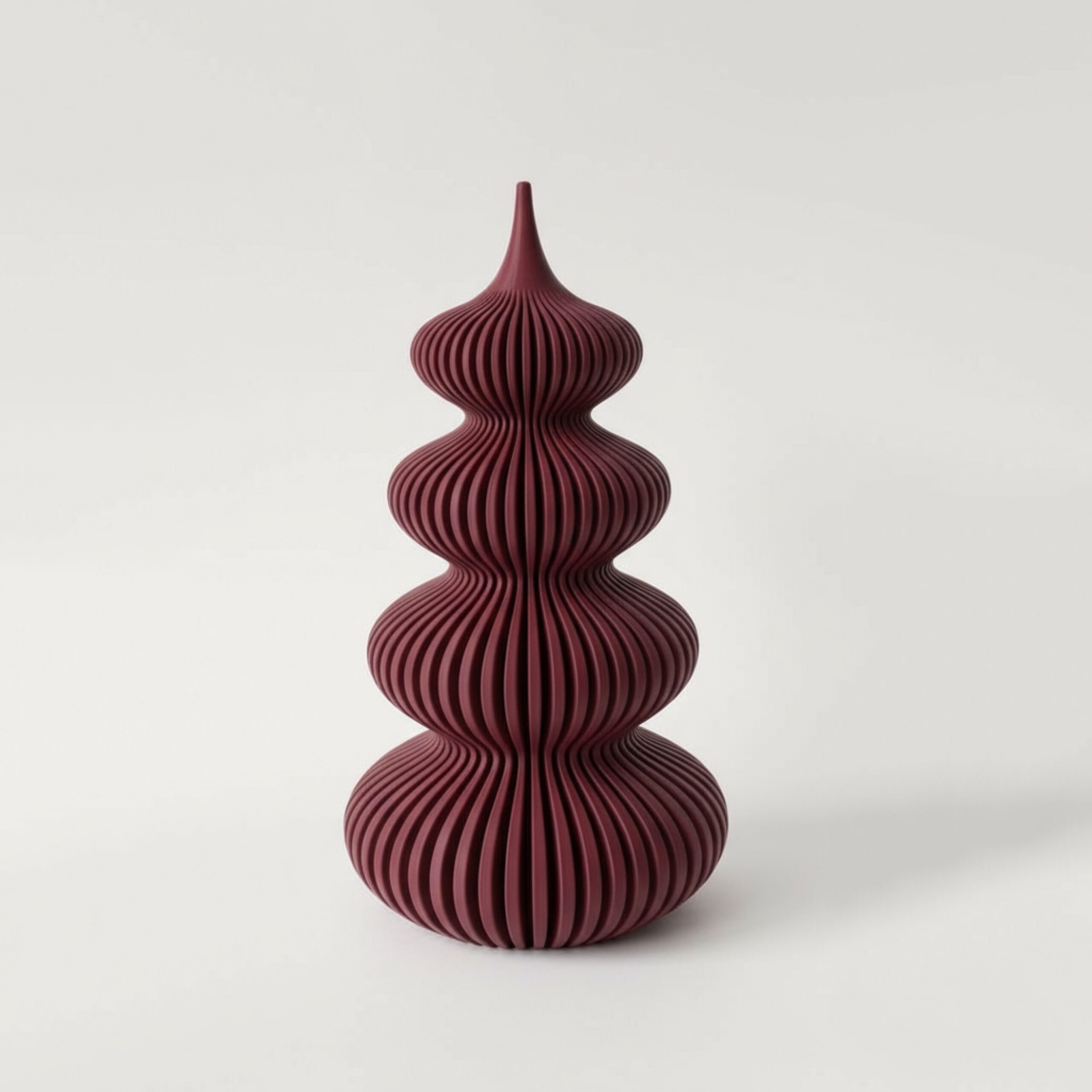 Choina Okrąglina migocząca LED - bordowa