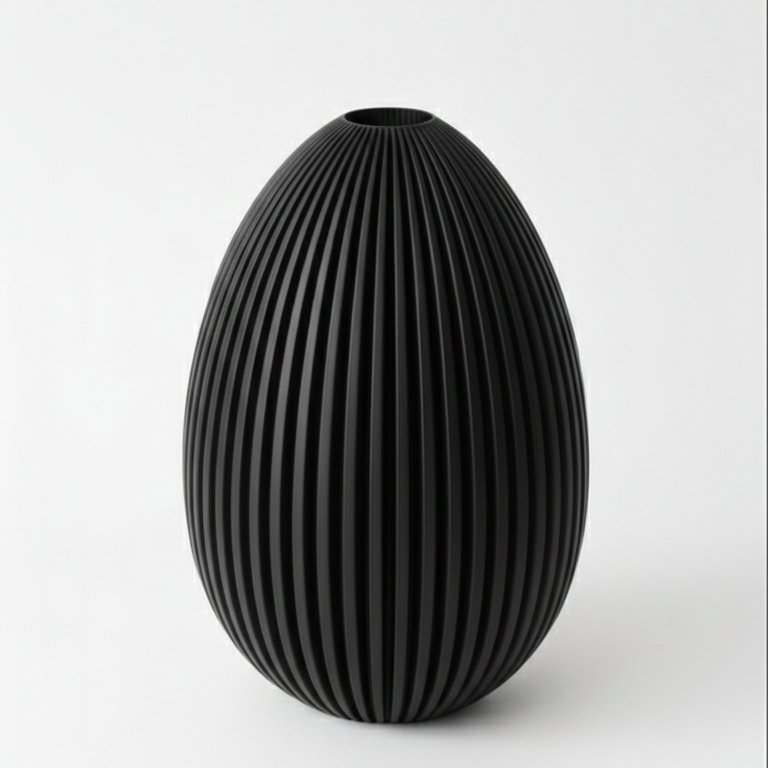 Strusie jajo 22cm migoczące (LED), czarne