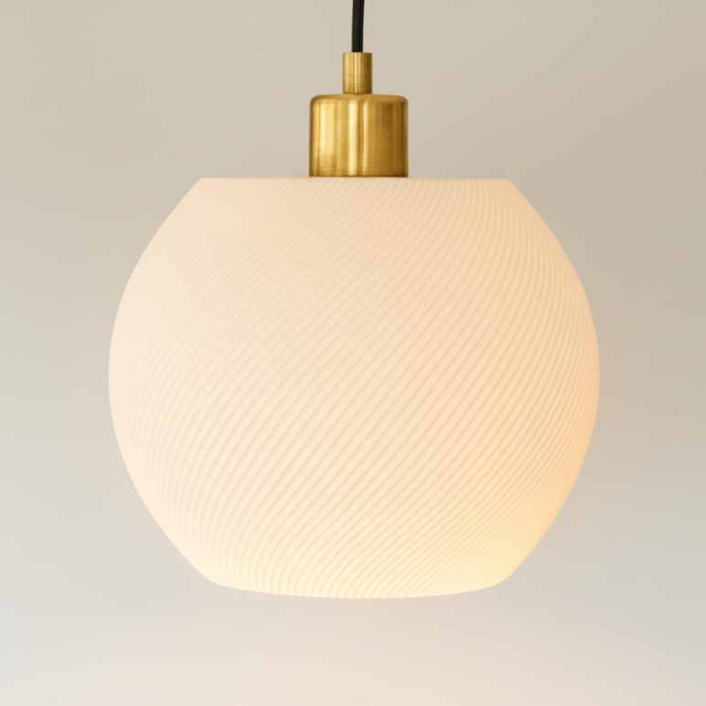 Lampa wisząca Fala biało-złota - obrazek 2