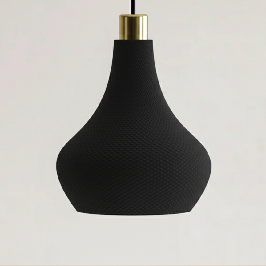 Lampa wisząca Organic czarna-złota