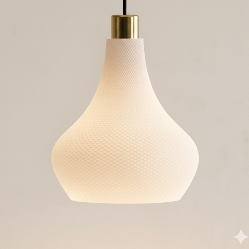 Lampa wisząca Organic ivory-złota - obrazek 2