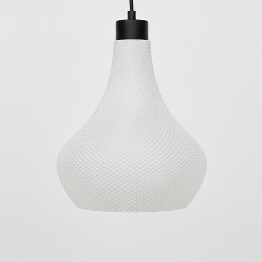 Lampa wisząca Organic biało-czarna
