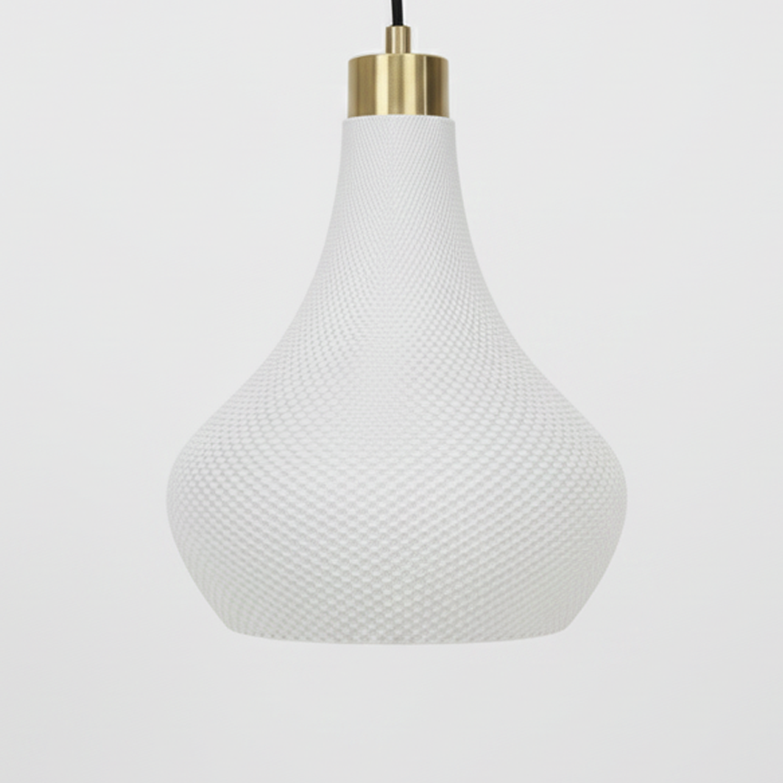 Lampa wisząca Organic biało-złota