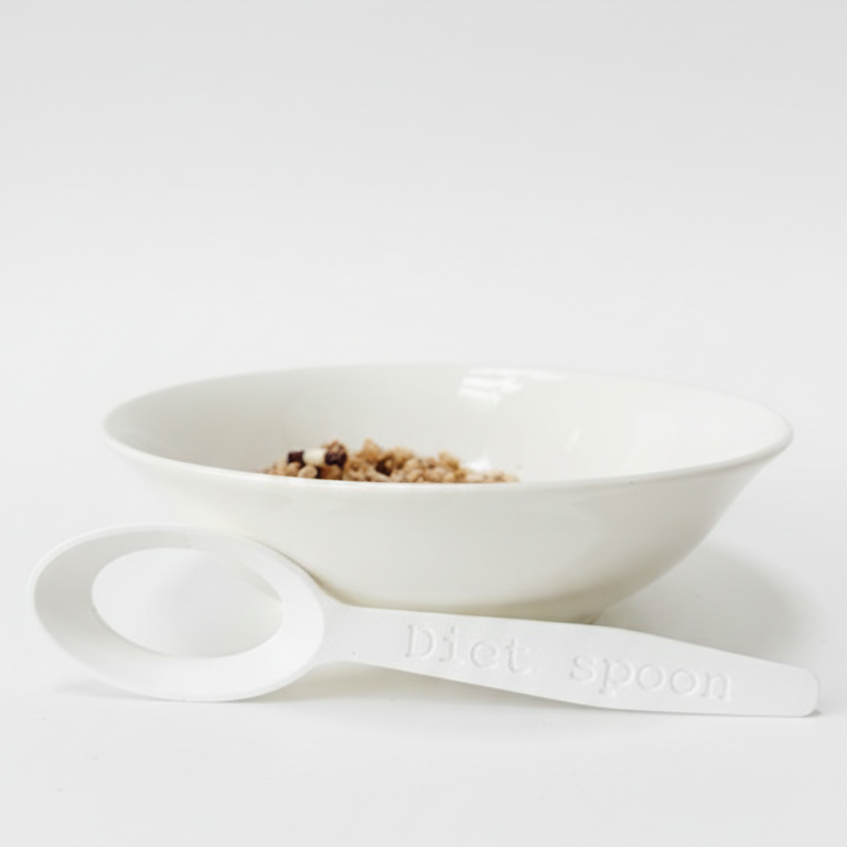 Łyżka dietetyczna "MŻ", biała - obrazek 2