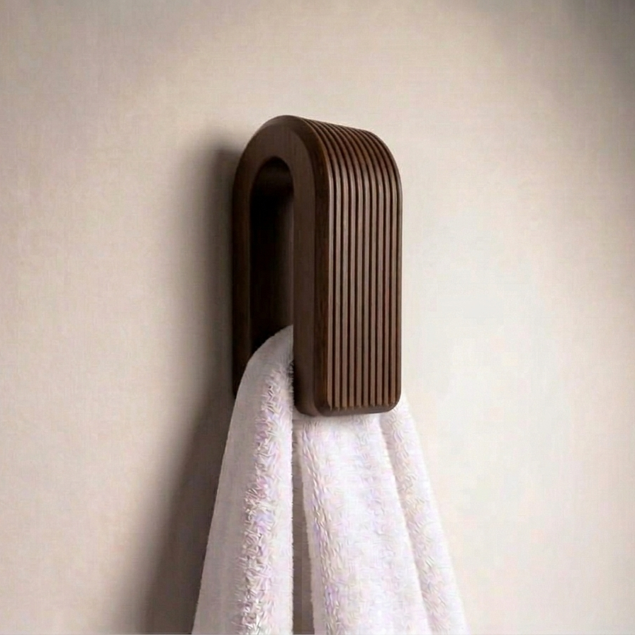 Wieszak grawitacyjny na ręcznik, brązowy