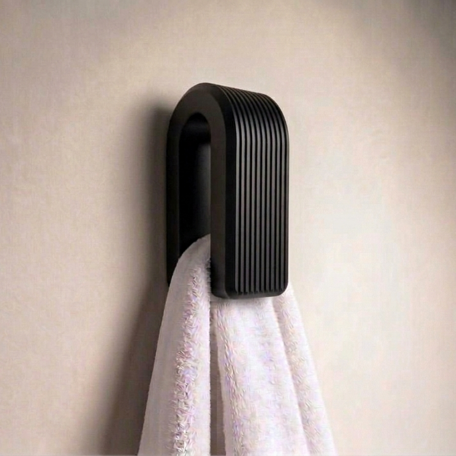 Wieszak grawitacyjny na ręcznik, czarny