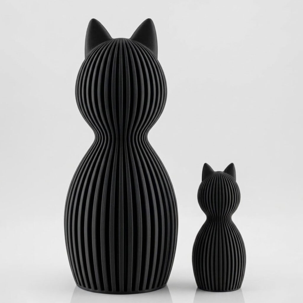 Statuy Kotowości, czarne, 25cm+13cm